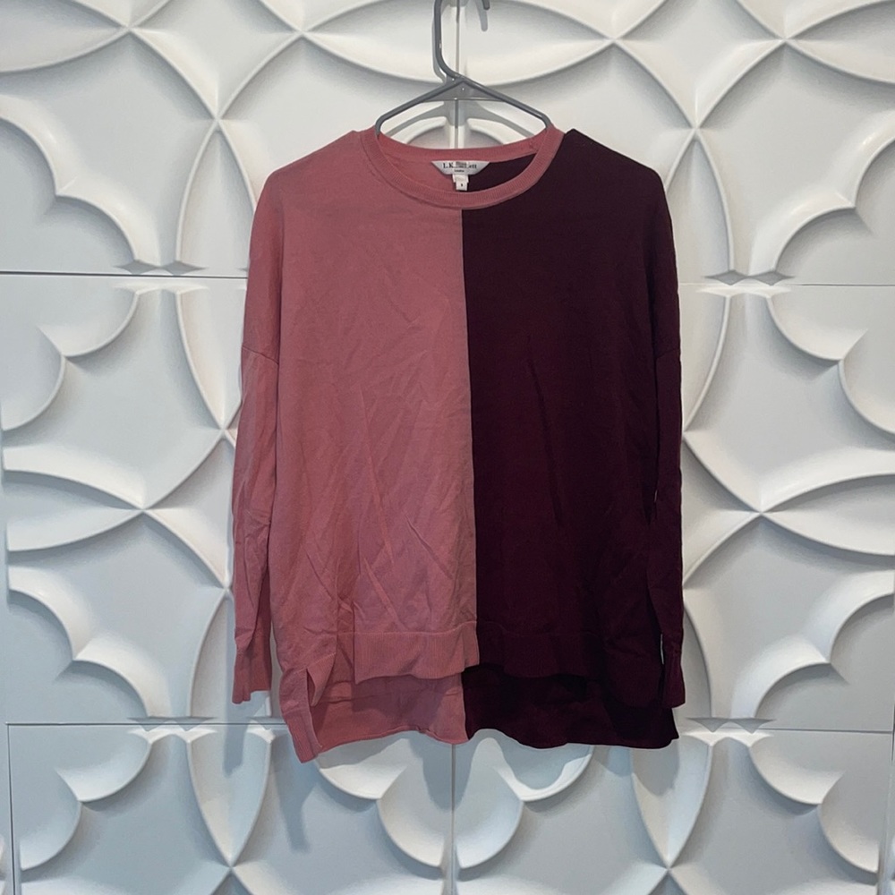 LK Bennett Colorblock Fraya Sweater pink S.   Gg